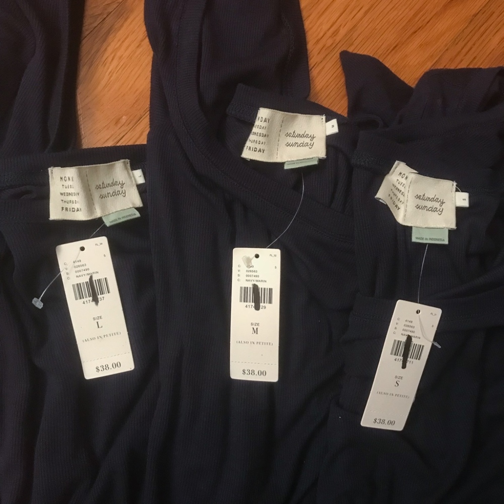 Saturday Sunday | Anthro Navy Scoop Neck Top - Picture 3 of 3